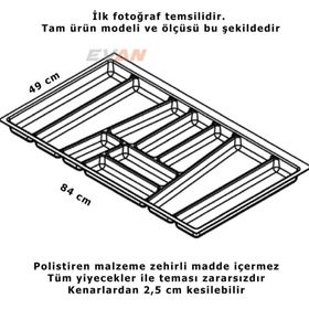 Hafele Antrasit Renk 84x49 cm Trend II Çatal Kaşıklık