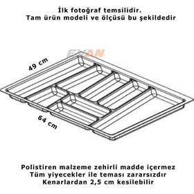 Hafele Beyaz Renk 64x49 cm Trend II Çatal Kaşıklık