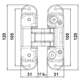Hafele CDH Parlak Krom 60 kg 60 Gizli Menteşe