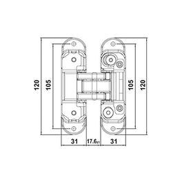 Hafele CDH Parlak Pirinç 60 kg 60 Gizli Menteşe
