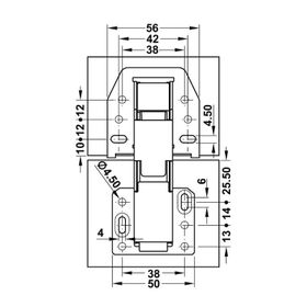 Hafele CH300 Yavaşlatıcılı Karavan Kalkar Kapak Menteşesi