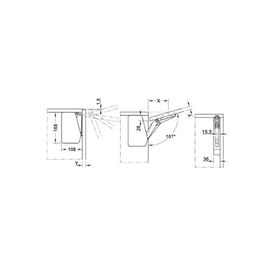 Hafele Free Flap 1.7 C Antrasit Makas Seti