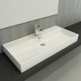 Hafele Freya 100 1004x465 mm Parlak Beyaz Banyo Lavabosu