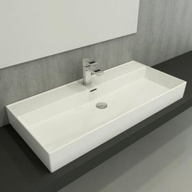 Hafele Freya 100 1004x465 mm Parlak Beyaz Banyo Lavabosu