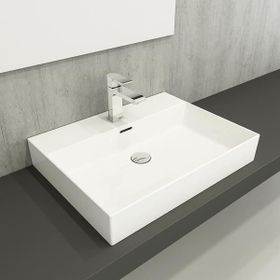 Hafele Freya 60 605x465 mm Parlak Beyaz Banyo Lavabosu