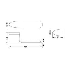 Hafele Gemini Banyo WC Mat Nikel Kapı Kolu Seti