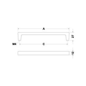 Hafele H2125 Mat Siyah 128 mm Kulp