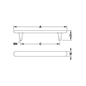 Hafele H2135 128 mm Mat Beyaz Kulp