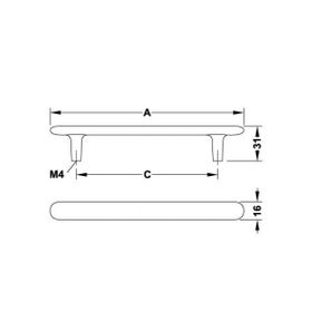 Hafele H2135 128 mm Mat Beyaz Kulp