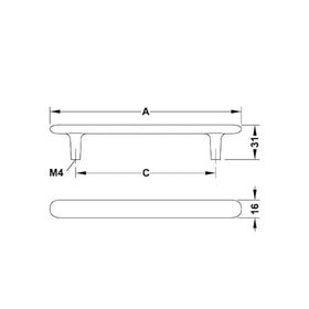 Hafele H2135 128 mm Mat Beyaz Kulp