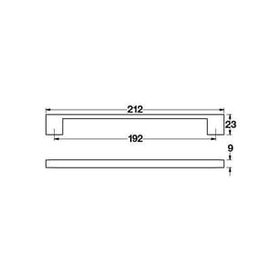 Hafele Han 192 mm Parlak Krom Kulp