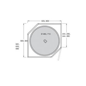 Hafele Jet 180 Derece Plastik Beyaz 70 cm Sepet