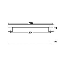 Hafele July 224 mm Paslanmaz Çelik Kulp