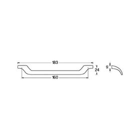 Hafele Layla 160 mm Parlak Krom Kulp
