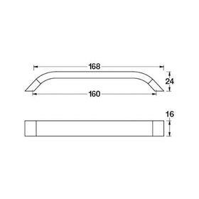 Hafele Liberta Iv 160 mm Mat Siyah Mobilya Kulpu