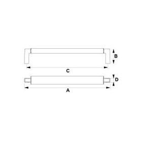 Hafele Marco Antrasit 320 mm Kulp