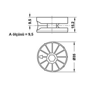 Hafele Maxifix E SW6 18 mm 10 Adet Nikel Kaplama Gövde
