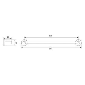 Hafele Ozo 450 mm Parlak Rose Uzun Havluluk