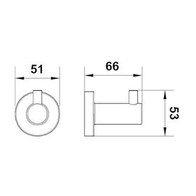 Hafele Ozo Tekli Mat Siyah Banyo Askısı