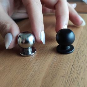 Hafele Pearl Jr Düğme Mat Siyah 18 mm Kulp