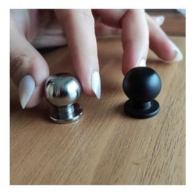 Hafele Pearl Jr Düğme Mat Siyah 18 mm Kulp