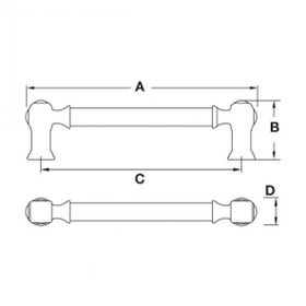 Hafele Pinet Antik Bronz 224 mm Kulp