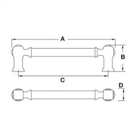 Hafele Pottle Paslanmaz Çelikli 160 mm Kulp
