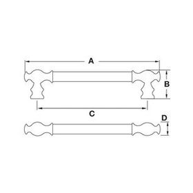 Hafele Resel 160 mm Antik Bronz Kulp