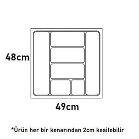 Hafele Smart Beyaz Renk 49x48 cm Çatal Kaşıklık