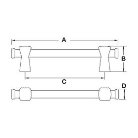 Hafele Story 224 mm Parlak Altın Kulp