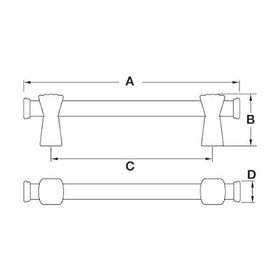Hafele Story 224 mm Parlak Altın Kulp