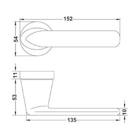 Hafele Surf Wc Mat Altın Kapı Kolu Seti