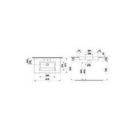 Hafele Tierra 80 815x475 mm Mat Vizon Banyo Lavabosu