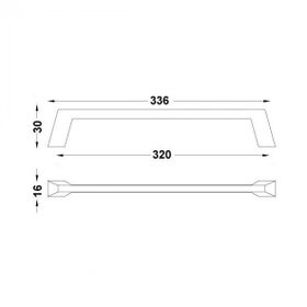 Hafele TRIA Mat Altın 320 mm Mobilya Kulpu