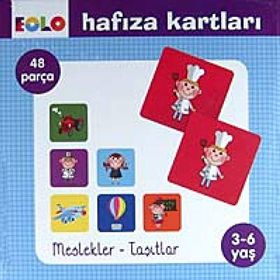 Hafıza Kartları - Meslekler - Taşıtlar (3-6 Yaş) - Eolo Eğitici Oyuncak Komisyon