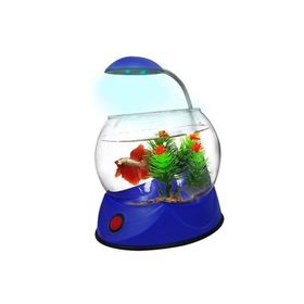 Hailea V 02 1.8 lt Led Aydınlatmalı Mavi Fanus