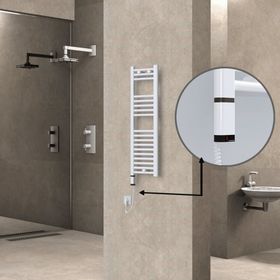 Haiti 300x1000 Düz Beyaz Parlak Elektrikli Havlupan