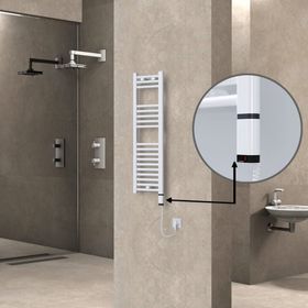 Haiti 300x1000 Düz Beyaz Parlak Elektrikli Havlupan
