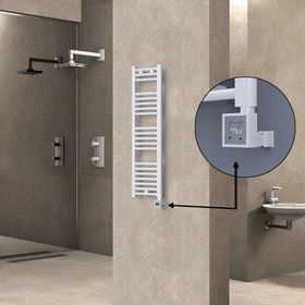Haiti 300x1100 Düz Beyaz Parlak 300 watt Elektrikli Havlupan