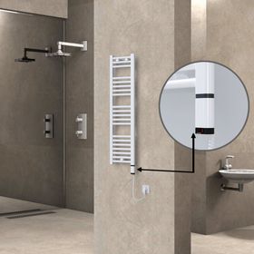 Haiti 300x1100 Düz Beyaz Parlak 300 watt Elektrikli Havlupan
