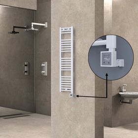 Haiti 300x1200 Düz Beyaz Parlak 300 watt Elektrikli Havlupan