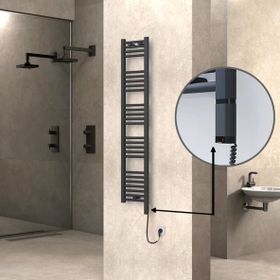 Haiti 300x1500 Düz Antrasit Texture Oned on off Sağ 300 watt Elektrikli Havlupan