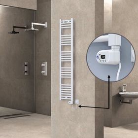 Haiti 300x1500 Düz Beyaz Parlak Musa Termostat 600 watt Elektrikli Havlupan