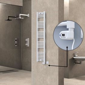 Haiti 300x1500 Düz Beyaz Parlak Musa Termostat 600 watt Elektrikli Havlupan