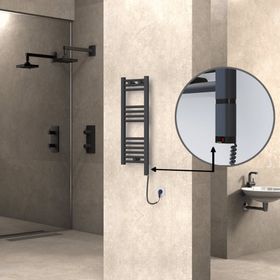 Haiti Düz Antrasit Sağ 200 Watt 300x800 cm Termostatlı Elektrikli Havlupan