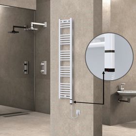 Haiti Düz Beyaz Sağ 300 Watt 300x1500 cm Termostatlı Elektrikli Havlupan