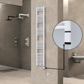 Haiti Düz Beyaz Sağ 300 Watt 300x1800 cm Termostatlı Elektrikli Havlupan