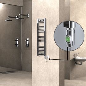 Haiti Düz Krom 200 Watt 300x1100 cm Termostatlı Elektrikli Havlupan