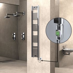 Haiti Düz Krom 300 Watt 300x1800 cm Termostatlı Elektrikli Havlupan