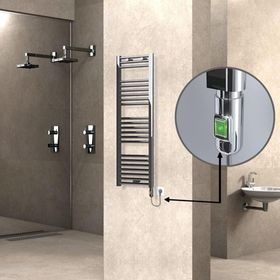 Haiti Düz Krom 300 Watt 400x1200 cm Termostatlı Elektrikli Havlupan